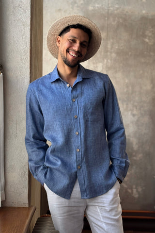 John pellavapaita, denim blue