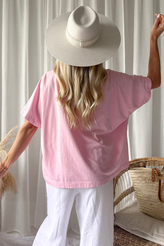 Love t-shirt, light pink-white