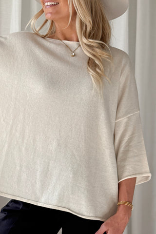 Marine puuvillaneule, off white
