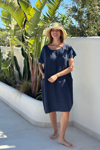 Marley pellavamekko, navy