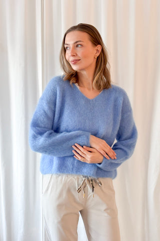 Mohair heaven neule, heavenly blue