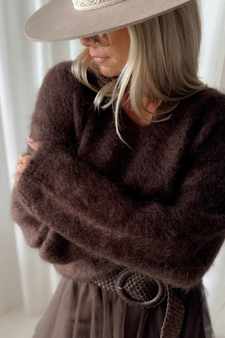 Mohair heaven neule, coffee