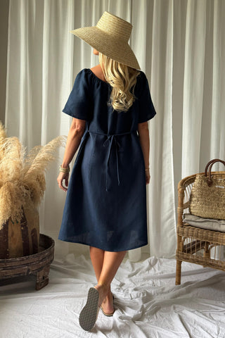 Moraira pellavamekko midi, navy