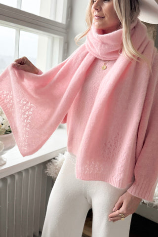 Nice mohairhuivi, rose