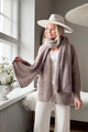 Nice mohairhuivi, taupe