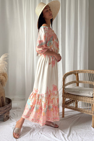 Nikki silkkiviskoosimekko, magic villa light pink