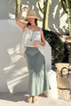 Pencil Slip linen skirt, camo