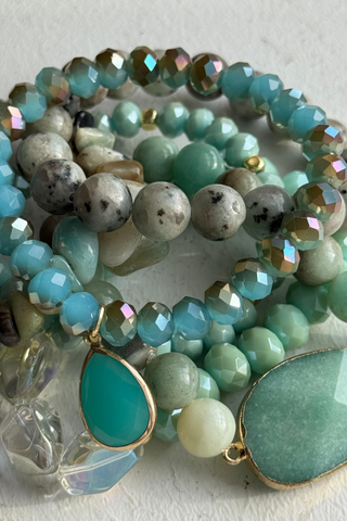 Poppy rannekoru, turquoise