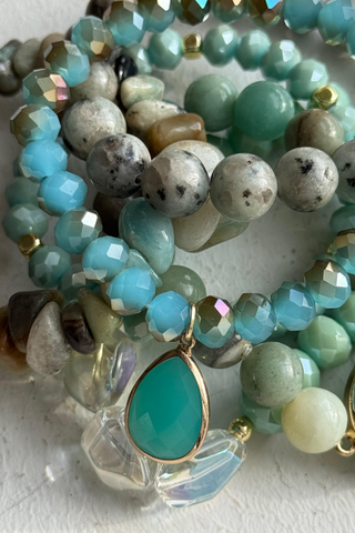 Poppy rannekoru, turquoise