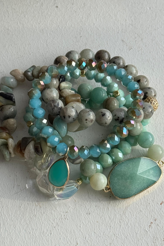 Poppy rannekoru, turquoise