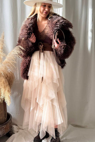 Rosie tyllihame, light beige