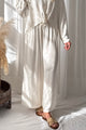 Satin Love satiinihousut, off white