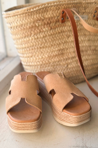 Serra platform sandals, beige