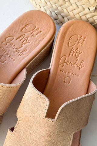 Serra platform sandals, beige