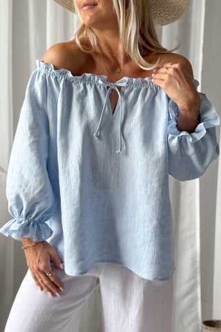 Sofia pellavapaita, oxford blue