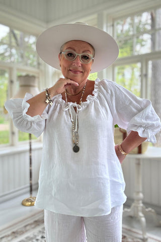 Sofia pellavapaita, valkoinen