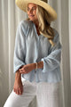 Soft Charm cotton shirt, light blue