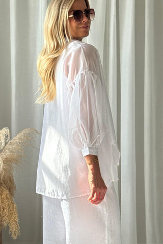 Soft Light tencel blouse, off white