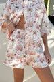 Solera pellavashortsit, surf print