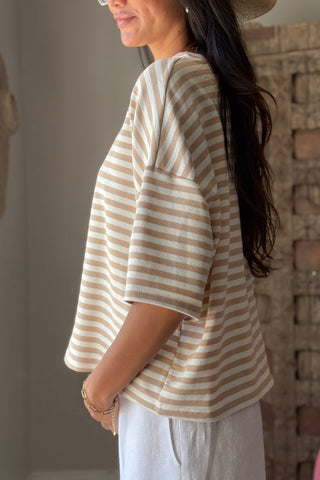 Sun Stripes t-paita, valkoinen-beige