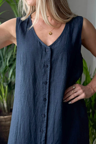 Valencia pellavamekko, navy