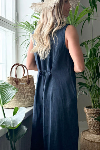 Valencia pellavamekko, navy