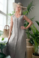 Valencia linen dress, taupe