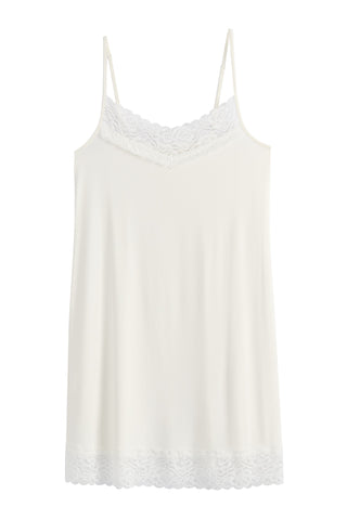 Bamboo Lace Joice slip mekko, valkoinen