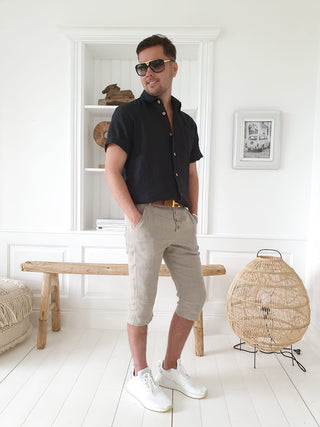 Pellavashortsit tease men, natural