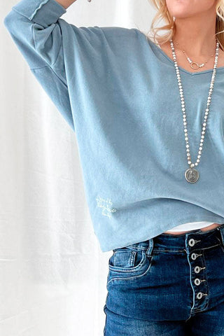 Miley puuvillapaita, denim blue